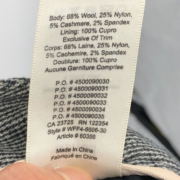 Aritzia Wilfred Grey Gimont Dress Work Pant Cashmere Wool Blend Size 4 - Picture 7 of 16